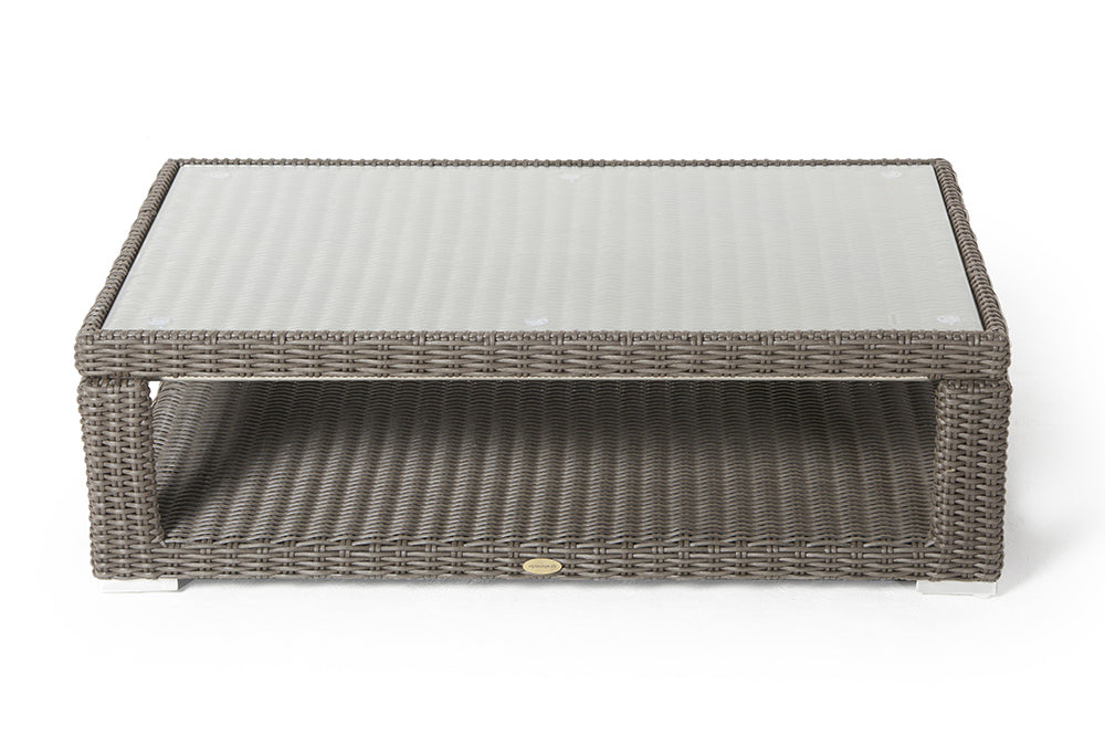 Jolie Rattan Gartenmöbel Lounge in braun mit Glasoberfläche für Outdoor-Bereich