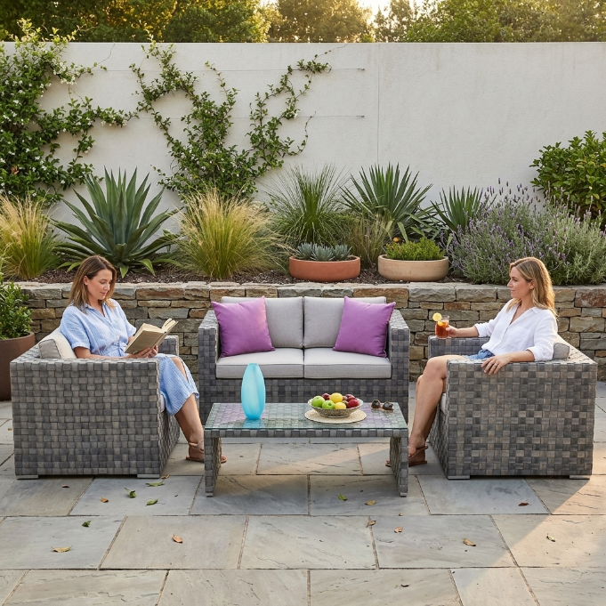 Beige ÜBERZUGSET für Moskito Gartenmöbel Lounge im Outdoor-Stil