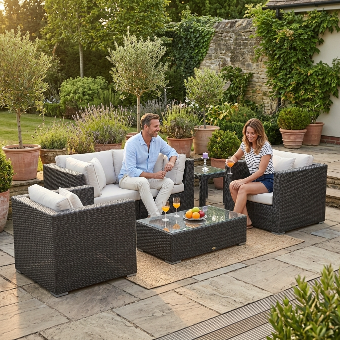 ÜBERZUGSET beige für Nottingham 2er Lounge Special im Outdoor Garten