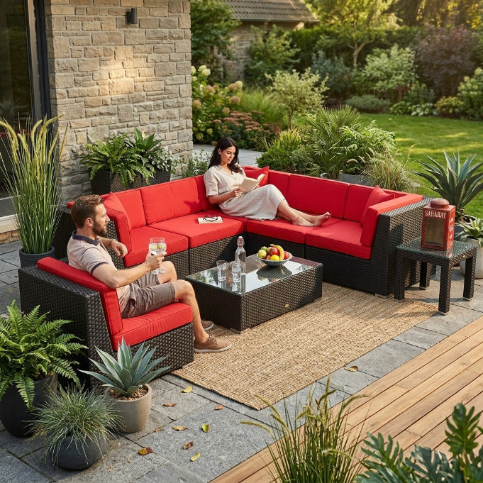 ÜBERZUGSET für Gartenmöbel Panorama in Outdoor-Design für stilvolle Terrassen