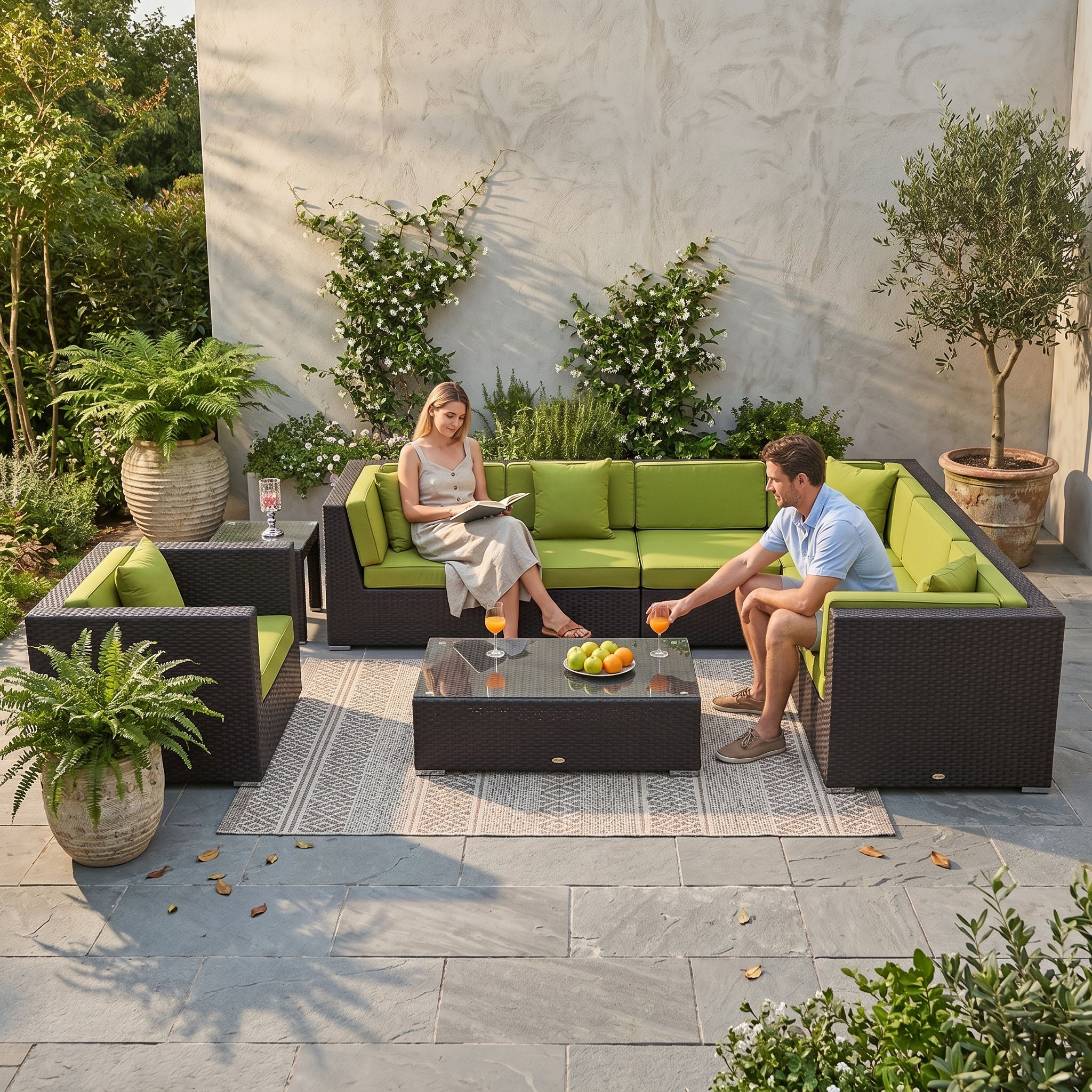 ÜBERZUGSET grün für Utopia Lounge im Outdoor Garten mit Sitzgelegenheiten
