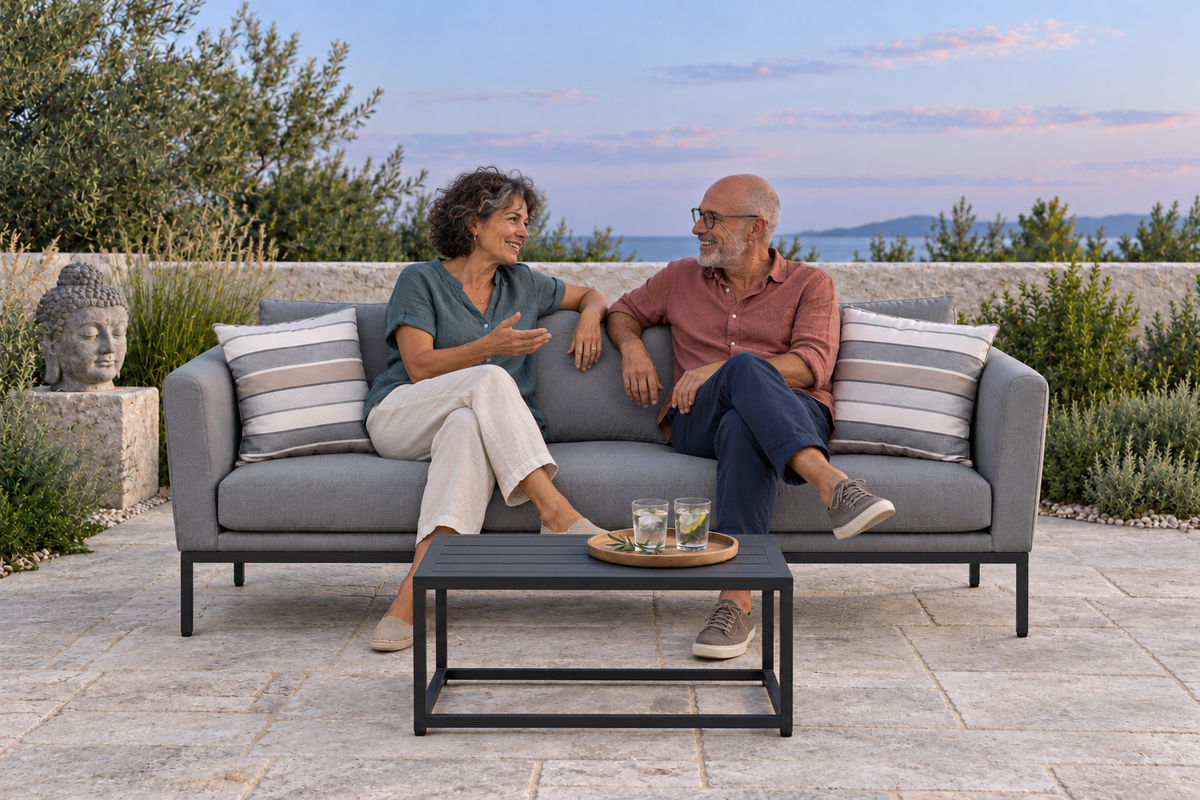 Wilton Gartensofa grau