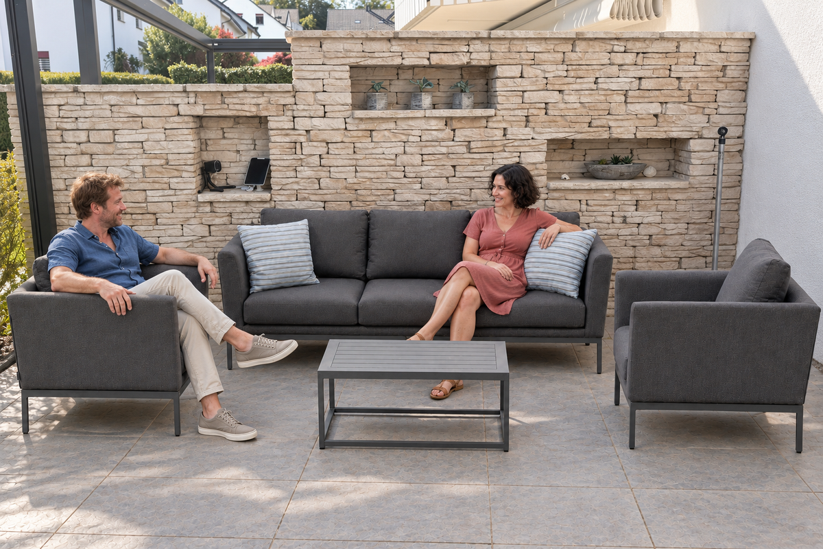 Garden lounge Ellbrella left anthracite