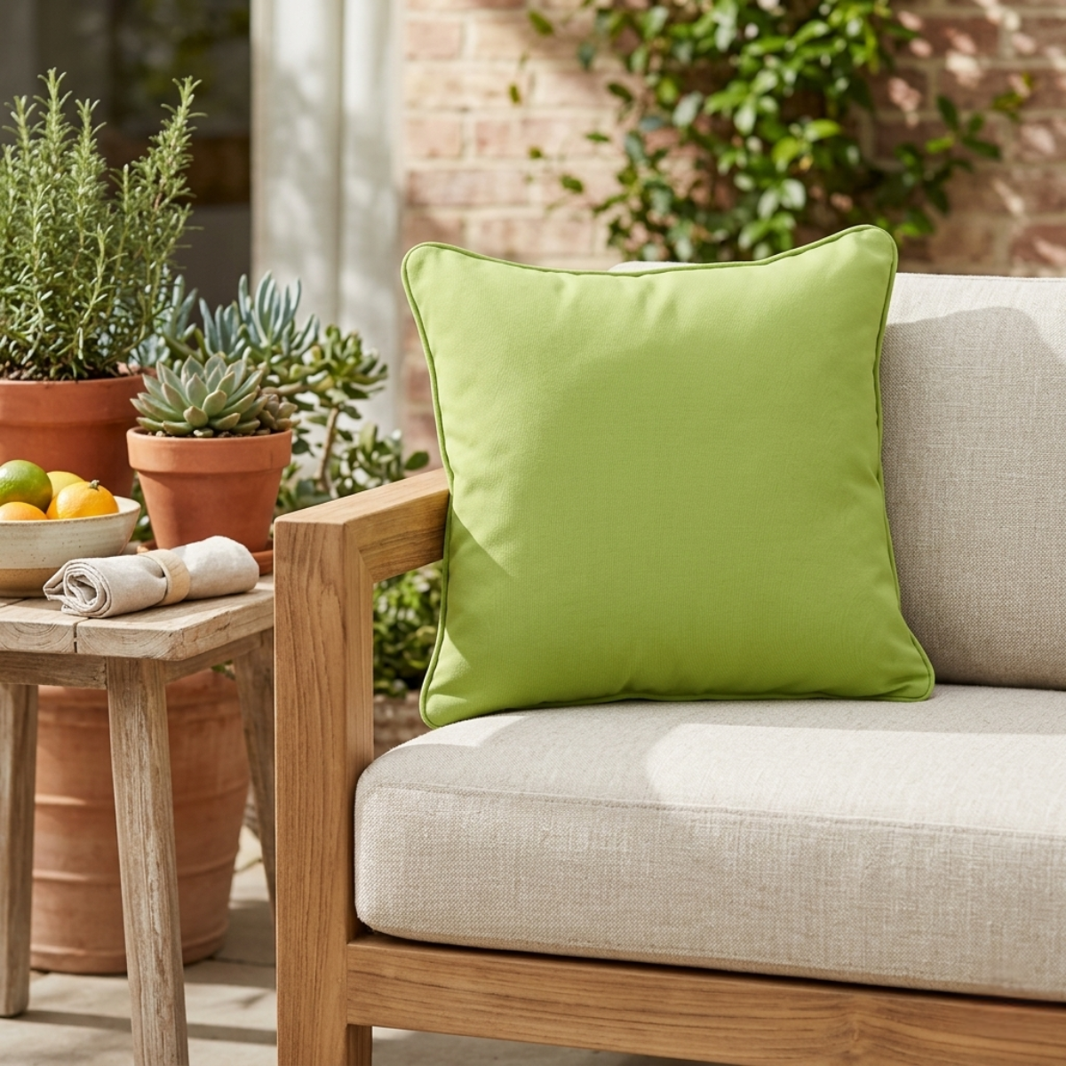 Zierkissen grün für Gartenbank, Outdoor Lounge und Terrasse bei gartenmoebel.ch