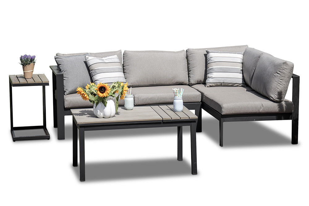 Meli Alu Lounge stone grey