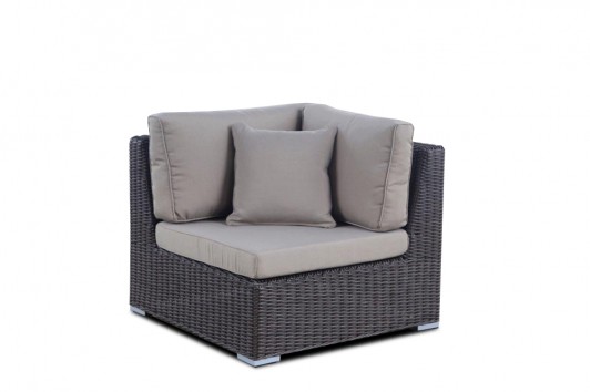  Nottingham Rattan Gartenmöbel Lounge 3er Special Eckteil braun