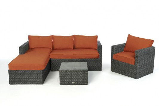 Bombay Rattan Lounge Polsterbezug orange