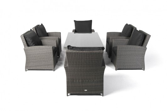 Rattan Lounge Oklahoma Sessel mix grau