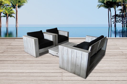 Gartenmöbel - Holz - Lounge - Sessel - Tisch - Sylt
