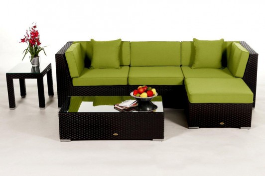 Gartenmöbel Lounge Victoria Überzug grün