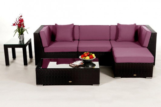 Gartenmöbel Lounge Victoria Überzug lila