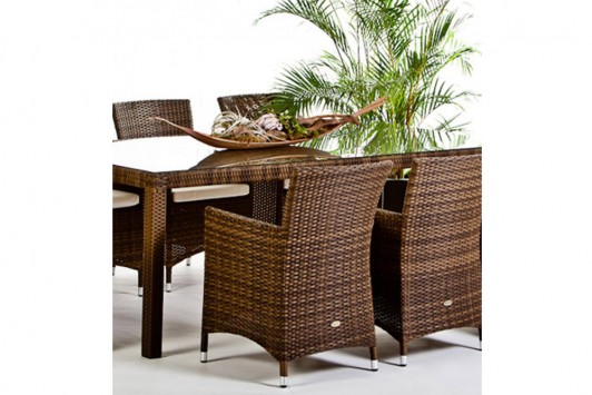 Rattan Tisch Montreal 180 mix braun