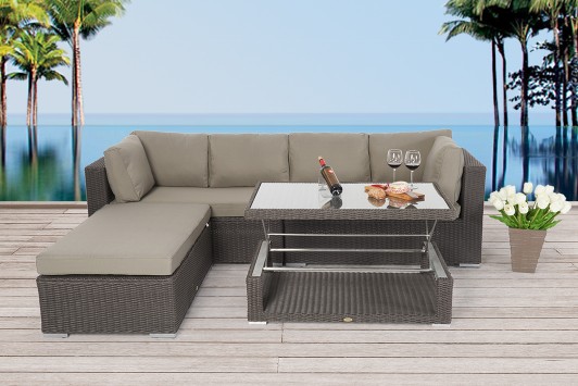 Griffins Lounge Rattan Braun