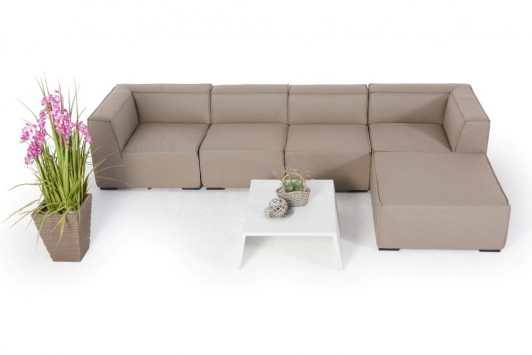 Loungegruppe Outdoor Mia Lounge sandbraun