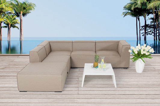 Loungegruppe Outdoor Rosalie Lounge sandbraun