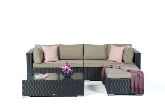 Rattan Lounge Kingsland sandbraun