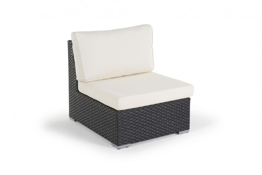 Olympia Rattan Lounge Mittelelement schwarz