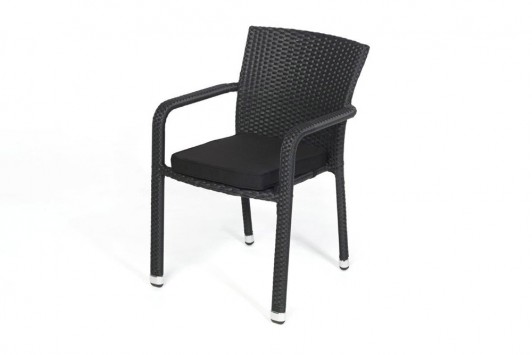 Polsterbezug schwarz für Rattan Gartenstuhl Toronto