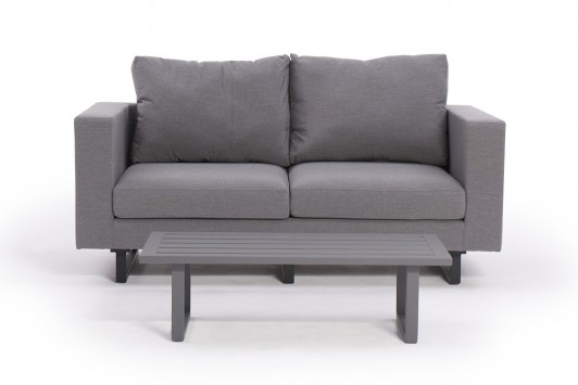 outdoor lounge allwetterfest shanti sofa 2er grau