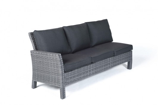 Addams Rattan Lounge Dining Sofa mix grau