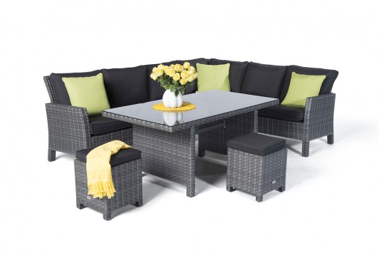 Darling Rattan Lounge Dining mix grau