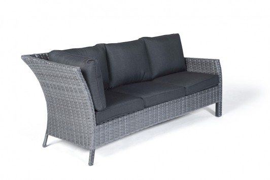 Darling Rattan Lounge Dining, Bank mix grau