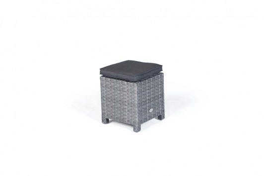 Addams Rattan Lounge Dining Hocker mix grau