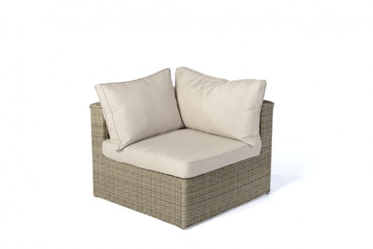 Gartenmöbel Rattan Lounge Ola natural round - Eckteil