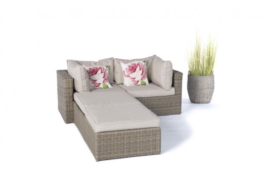 Gartenmöbel Rattan Lounge Ola natural round