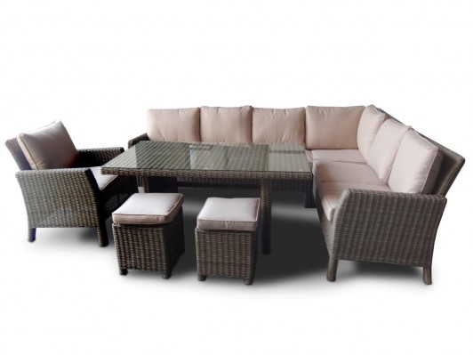 AnviTarcom : Gartenmobel Eckbank Rattan ~&gt Interessante - Polyrattan Gartenmobel Set Stapelbar