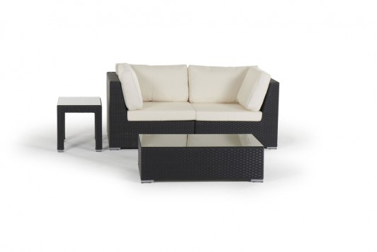 Bella Rattan Lounge schwarz