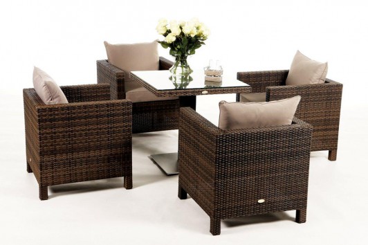 Gartentisch Set Sola Dining mixed brown