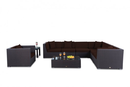 Utopia Rattan Lounge Überzug braun