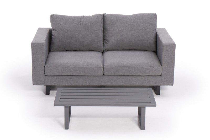 Gartenmöbel OutdoorLounge Sunita grau 2Sitzer Loungemöbel