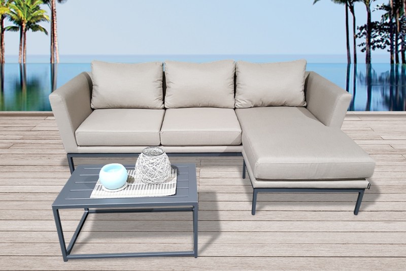 Gartensofa - Gartenlounge Ellbrella - Outdoor Lounge sandbraun