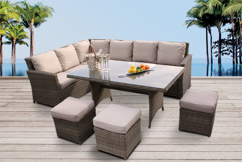 Hochwertige Rattan Sitzgruppen für Balkon oder Terasse