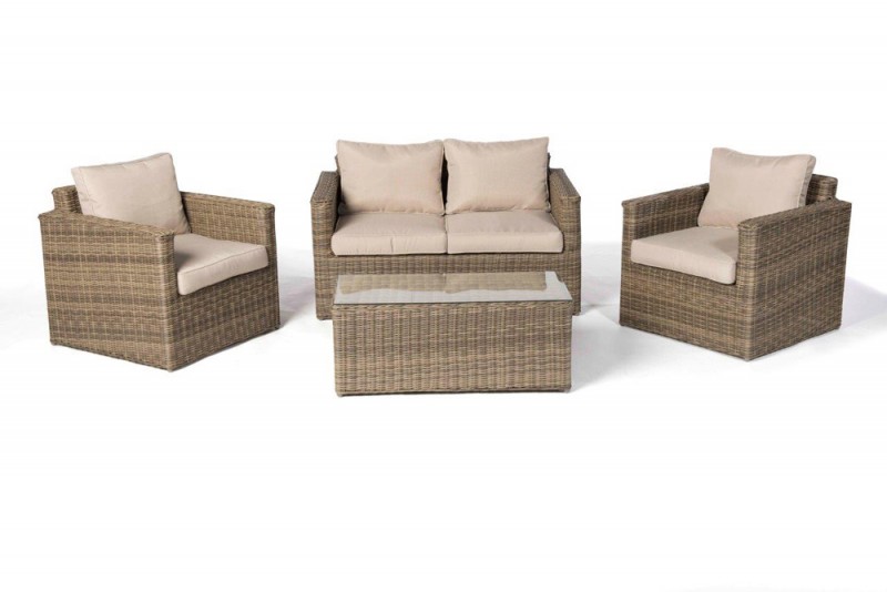 Gartenmöbel Rattanmöbel Pia Rattan Lounge Natural Round