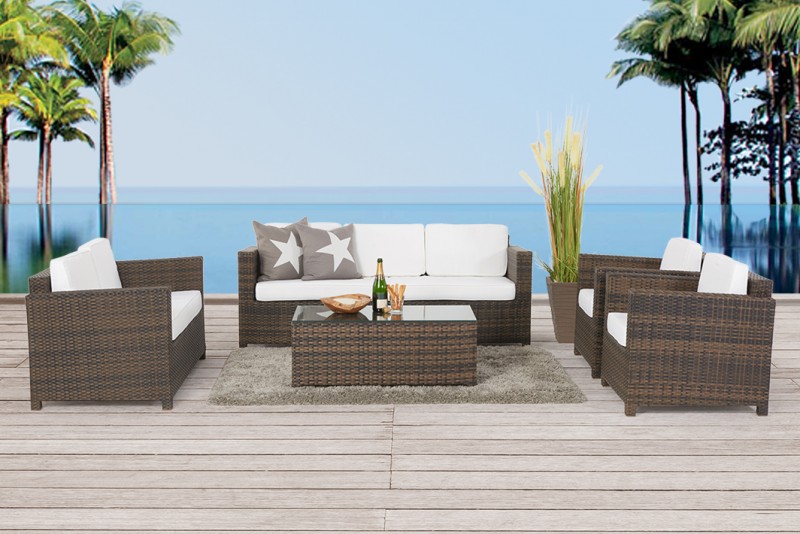 Loungemöbel - Gartenmobiliar - Rattan Lounge - Lilly's - Braun Loungemöbel - Gartenmobiliar - Rattan Lounge - Lilly's - Braun