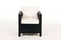 Rattan Sessel Sola Dining schwarz
