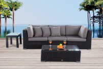 Rattan Lounge Nottingham 3er braun