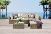 Gartenmöbel Princeton Rattan Lounge Natural Round