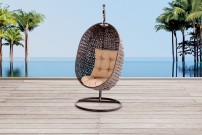 Gartenmöbel Rattan Hanging Chair Turtles braun