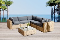 Gartenmöbel Rattan Lounge Kobra natural