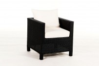 Daisy Rattan Gartenmöbel Lounge Sessel schwarz 
