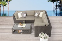 Jolie Gartenmöbel Rattan Lounge braun