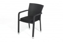 Polsterbezug schwarz für Rattan Gartenstuhl Toronto