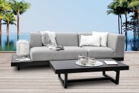 outdoor sofa miranda 3er loungesofa grau