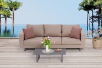 outdoor sofa surya 3er loungesofa sandbraun