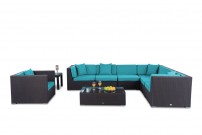 Utopia Rattan Lounge Überzug aqua