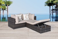 Ola Gartenmöbel Rattan Lounge braun